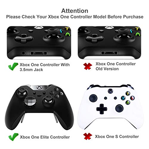 EMiEN 2 Pack Black Silver Bumpers LB RB Triggers Gamepad Buttons Repair Parts Replacement for Xbox One Elite Controller & Xbox One with 3.5mm headphone jack Versions ,T6 T8 Screwdriver Repair Tool Kit - Thumbnail 4