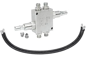 MotiveTech Mini Excavator Cushion Valve Kit Steel Replace Parts Attachment Compatible with 1/4" Hydraulic Hose Sturdy Accesso