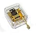 Acrylic Hand Crank Gurdy Gold Movement Music Box Valentine Christmas Gift Somewhere Over The Rainbow
