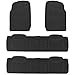 U.A.A. Inc. Heavy Duty MT-9024 Rubber Floor Mats Universal Car Truck SUV (Black)