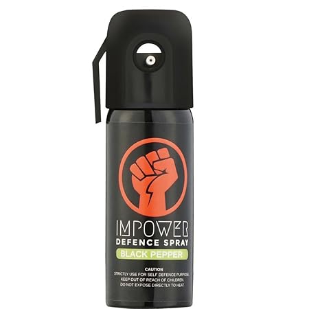 Impower Self Defence Black Pepper Spray for Woman Safety | 55 ML