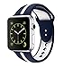 Soft Silicone Watch Band for Apple iWatch Sports/Editions Series 2/Series 1 Sport Style Replacement Watchband Strap Stripe Contrast Color Wristbands