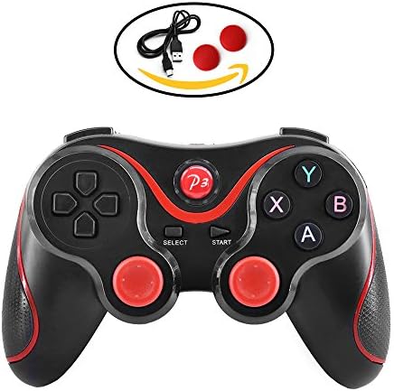 PS3 controller Wireless Bluetooth Double Shock Sixaxis Remote Gamepad for Sony PS3 PlayStation (Red)