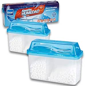 Emar 9812 - Absorbe Humedad 2X 200 ml. (2X90 GR.) hermético Anti-vertidos