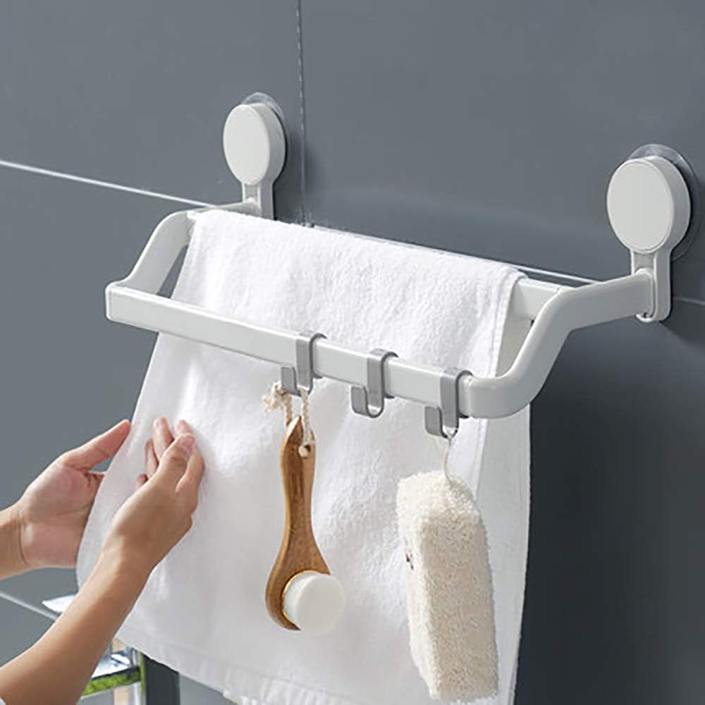 Amazon.co.jp morfone タオル掛け タオルバンガー タオルスタンド 吸盤式 フック付き フックが移動/取り外しできる