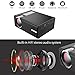 Video Projector 2600 Lumens, Ifmeyasi Mini Portable Projector for Home Movie Theater, Support Full HD 1080P, HDMI, VGA, USB, AV Compatible with Fire TV Stick Smartphone Laptop PC Tablet