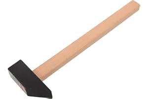 DIYEAH Jeweler Hammer 1-Inch Square Head with Wood Handle, Planishing Mallet for Ring Bending and Metal