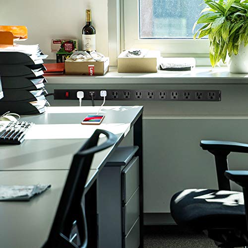 12 Outlet Metal Power Strip, 12 Outlet Power Strip with 6 ft Long