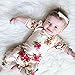 Newborn Baby Girls Long Sleeve Sweet Rose Romper Jumpsuit Bodysuit Outfits Clothes (6-12 months, rose)