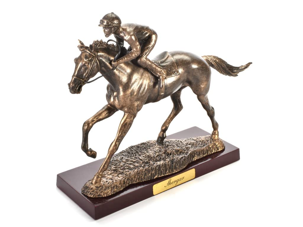 OPO 10 - Miniature resin collectible horse, about 19cms, Shergar - 103