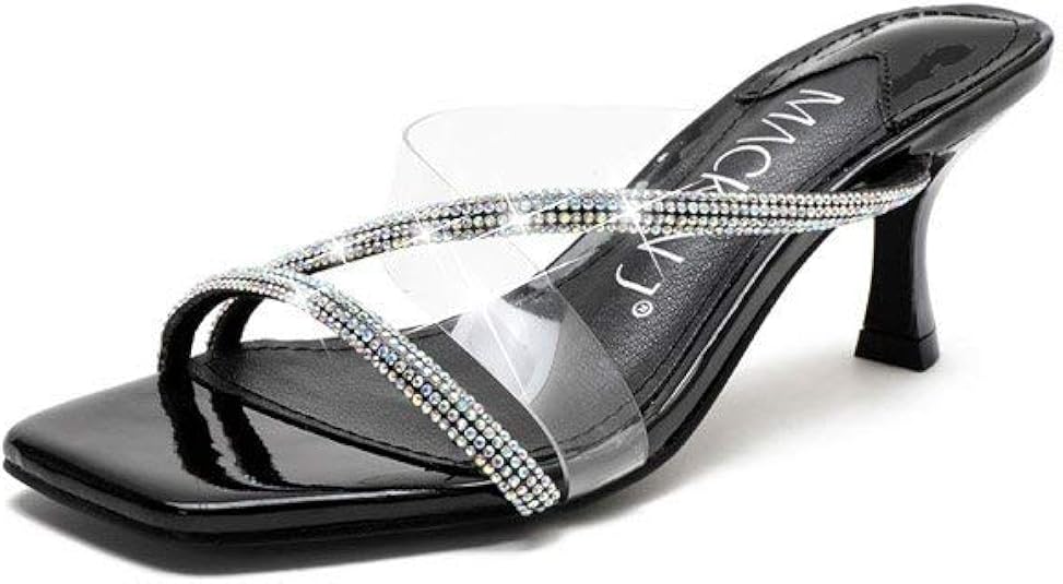 black low heel mules