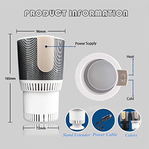 image for BENEWEAR Portable Car Cup Beverage Cooler Warmer Smart 2-in-1 Water Mu