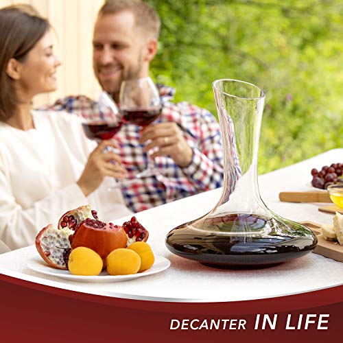 Le Chateau Red Wine Decanter Aerator Crystal Glass Wine Carafe Full
