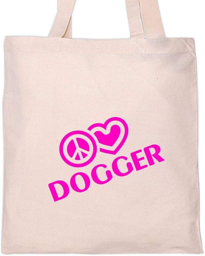 Custom Brother PEACE LOVE DOGGER Tote Bag