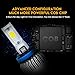 LED Headlight Bulbs H11 Headlamp bulb All-in-One Conversion Kits 6000K Cool White 8000LM 72W Extremely Super Bright COB Chips Fog Light Halogen Headlight Replacement Bulb- Pack of 2