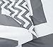 Chezmoi Collection 3-Piece Chevron Zig Zag Comforter Bedding Set (Queen, Grey)