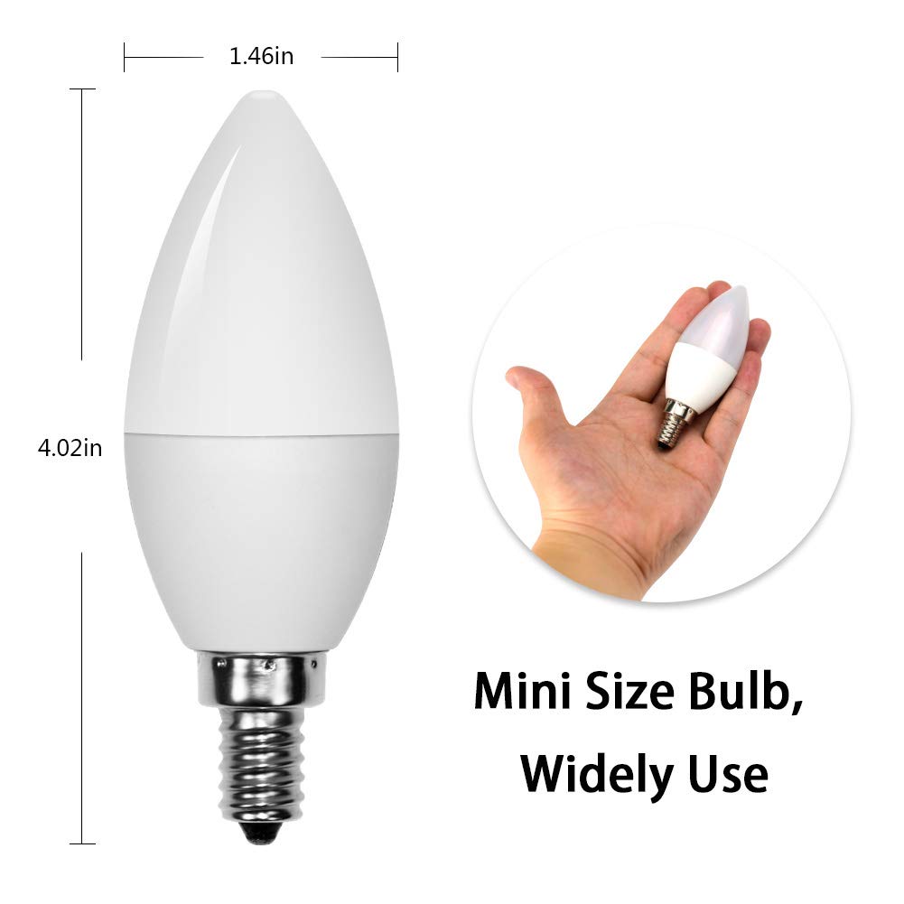 E12 Led Bulb / 2w Flickering Flame Effect Light/Decorative Bulb Simulated Realistic Burning Fire Decoratie Light for Halloween and Party(2 Pack)