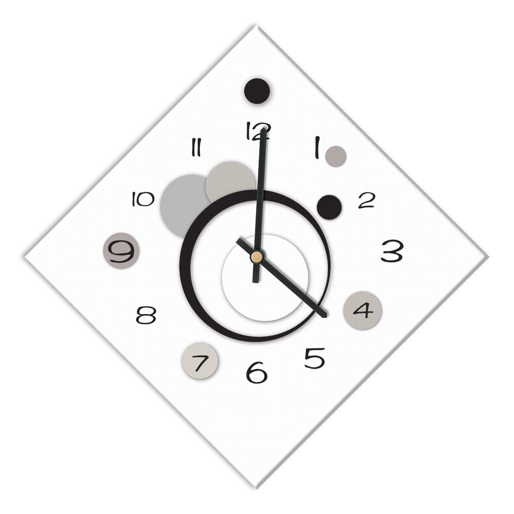 Mareli Wall Clock, Engineered Wood, White, 42x42