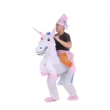 Anself Aufblasbares Kostüm Einhorn Cosplay für Fasching Karneval