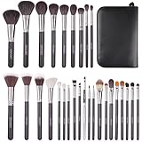 Docolor Makeup Brushes 29 Piece Professional Makeup Brush Set Premium Goat Hair Kabuki Foundation Blending Brush Face Powder Blush Concealers Eye Shadows Make Up Brushes Kit with PU Leather Case