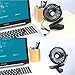 Intbase USB Clip Desk Fan,USB charging fan, 360° Rotation USB Clip Desk Fan Mini USB Personal Cooling Fan, Powerful Wind for Baby Stroller,Outdoor Activity, Office (Black)