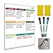 Dry Erase Board Magnetic Whiteboard for Fridge by Nardo Visgo with 3 Magnetic Markers and 2 Erasers,Message Note Board for Meal Planning Chores to do List and Grocery List 16