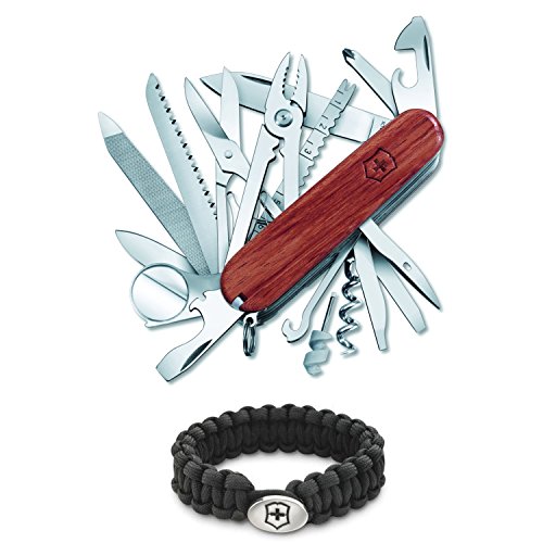 Victorinox 53526 Swiss Army SWISSCHAMP (Hardwood) Multi-Tool with Paracord Bracelet