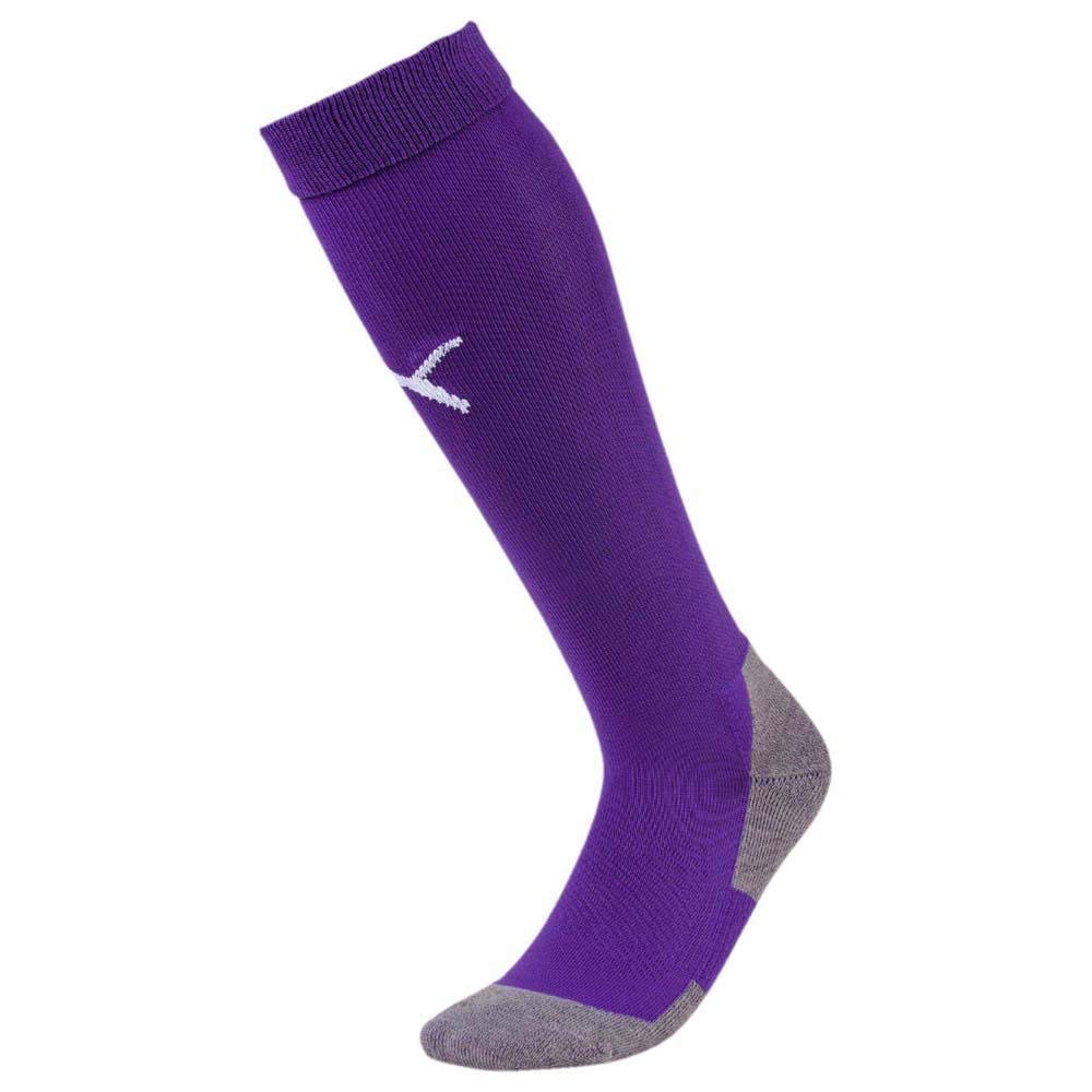 PUMA Men's LIGA Core Football Socks, Prism Violet/White, Size 4