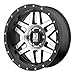 XD Series by KMC Wheels XD128 Machete Satin Black Wheel with Machined Face and Black Reinforcing Ring (18x9
