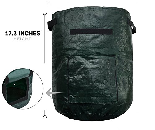 Potato Planter Bags - Garden Tub for Vegetable Growing with Flap Access - 2 Pack - Thumbnail 2