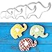 Yunko Cute Elephant Cookie Cutter Elephant Shaped Press Cookie Molds Fondant Cutter