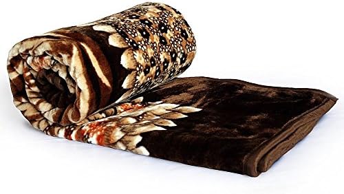 Janak Enterprises Luxurious Embossed Korean Mink Double Blanket (Coffee Brown, JJBLANKET01)