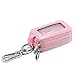 Key Case BaouBow Car Key Holder Genuine Leather Zipper Key Chain Wallet With Double Deck For Men Women(Pink)