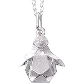 Origami Penguin Necklace in Sterling Silver with 20" Chain