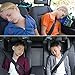 Aukee Car Seat Pillow Headrest Neck Support Travel Sleeping Cushion for Kids Adults Black