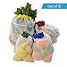 Reusable Produce Bags - Washable Eco Friendly Mesh Sacks Set of 9 or 10 - Replace Plastic + Preserve Fruit! (Premium Grocery and Vegetable Storage Bags) (Polyester Mesh, Set of 9 Mixed)