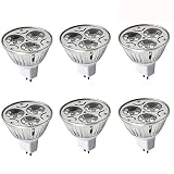 JKLcom MR16 3W LED Bulbs MR16 3W 12V Warm White 2700K Not Dimmable 60 Degree Beam Angle LED Spotlight Bulbs for Landscape Recessed Lighting,35W Halogen Bulbs Equivalent,6 Pack