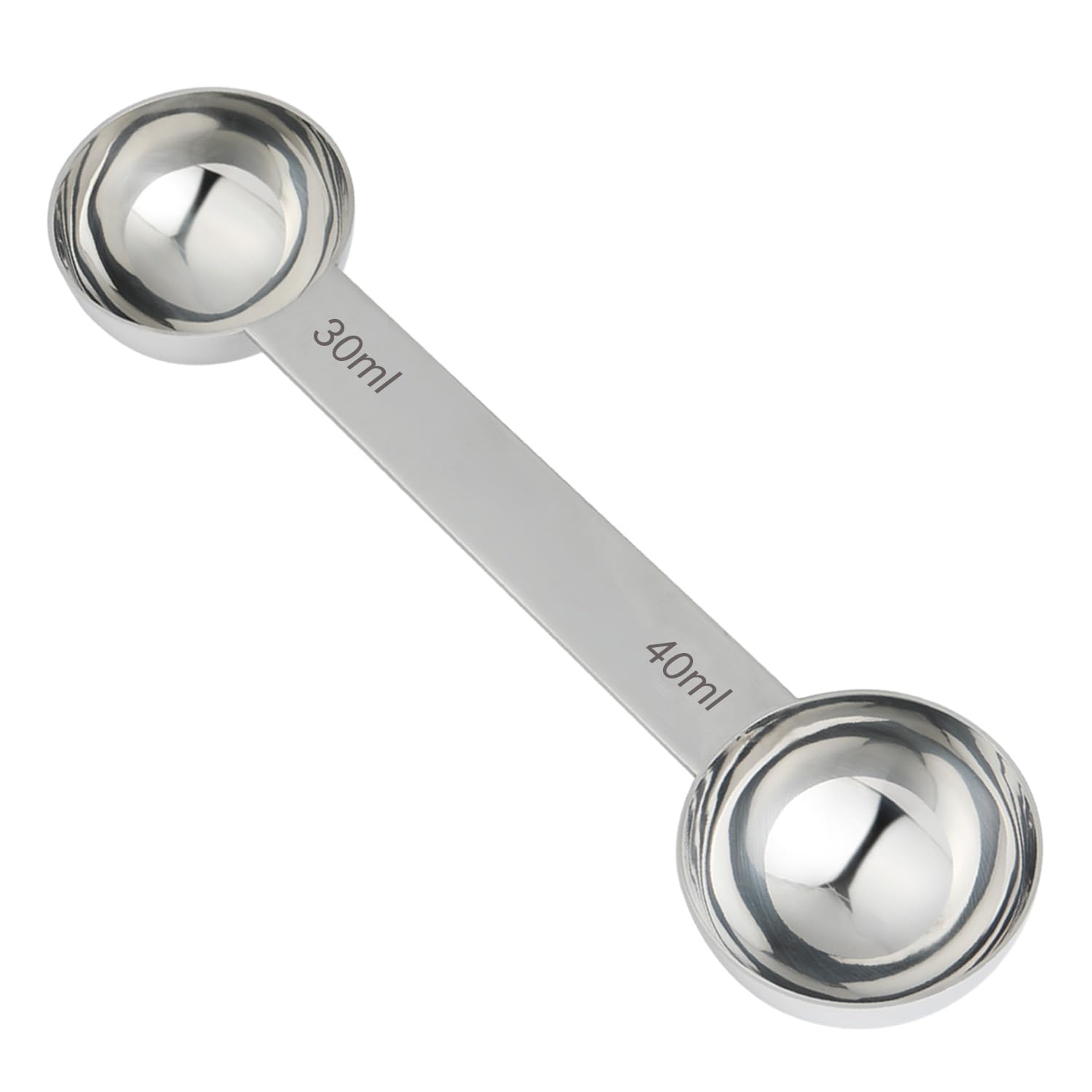 UDQYQ Stainless Steel Dual Sided Measuring Scoop, 30ml & 40ml - Handy Measuring Spoons for Protein Powder, Coffee, Spices
