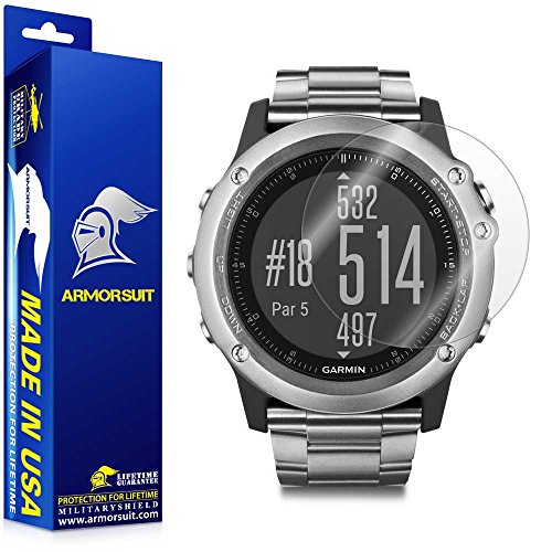 Garmin fenix 3 hr screen protector [full coverage][2 pack], armor…