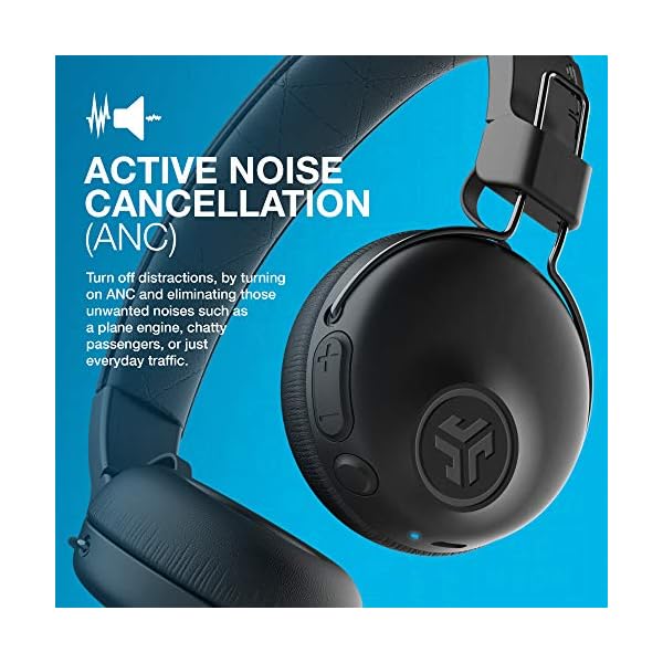 JLab-Audio-Studio-Noise-Cancelling-Headphones-Wireless-Headphones-with-EQ3-Custom-Sound-and-34-Hour-Bluetooth-5-Playtime-28-Hour-Active-Noise-Cancelling-Playtime-Black JLab Studio Noise Cancelling Headphones, Wireless Headphones with EQ3 Custom Sound and 34+ Hour Bluetooth 5 Playtime, 28…
