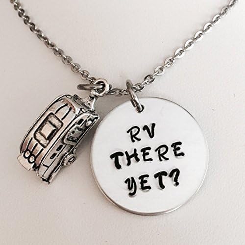 RV necklace - RV there yet - camping necklace - RV - vacationer - snowbirds - motorhome