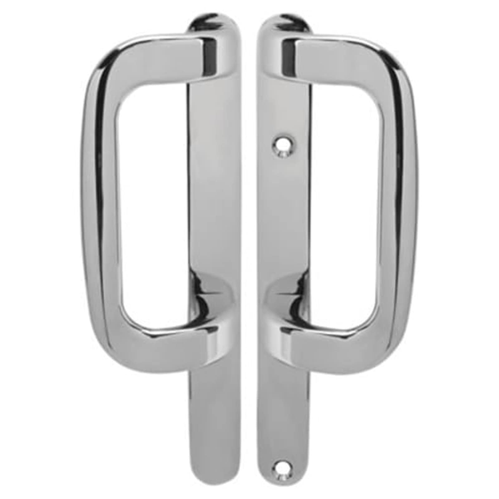 Chrome Trojan Sliding Patio Door Handle Non Locking Dummy Set 154mm Fixing Fully Reversible Patio P Handle