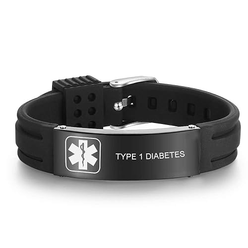 VNOX Medical Alert Bracelets for Men Women Kids with Free