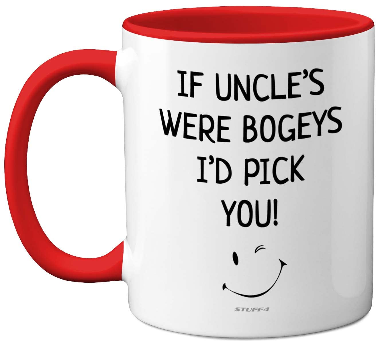 Stuff4 Uncle Mug - Uncle Birthday, Fathers Day Mug Gifts, Present Gifts from Nephew Niece, Cute Funny Christmas 11oz Ceramic Dishwasher Safe Red Coffee Cup Made in UK