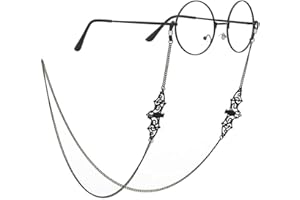 HAISENGO Black Bat Glasses Chain for Women Men, Kawaii Eyeglasses Chain Holder Strap Cord for Sunglasses Eyewear, Black Bat, 