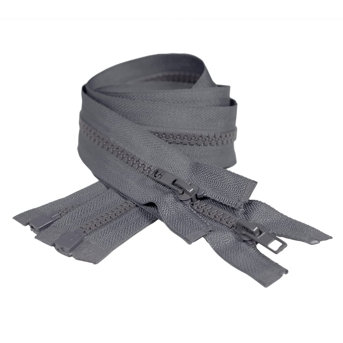2 Pieces, 8 Sizes, Injected Zipper 5# Separator for Jacket, Coat Sewing, White, Black, etc. 20 Colours, Dividable Plastic Zipper (311, 70 cm)