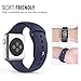 Zyra Sport Band for Apple Watch 42mm S/M, Soft Silicone Strap Replacement iWatch Bands for Apple Watch Sport, Series 3, Series 2, Series 1 Midnight Blue