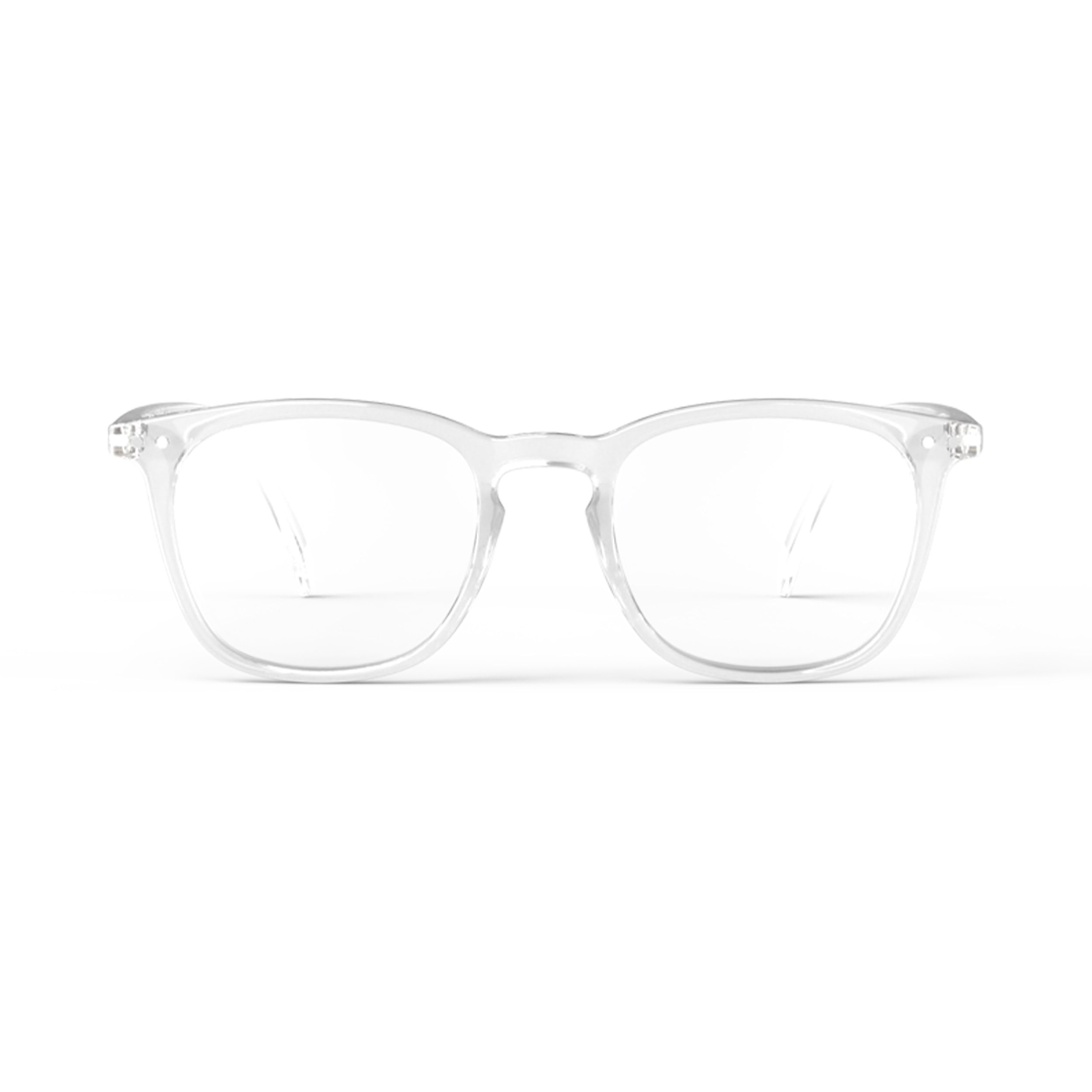 Photo 1 of IZIPIZI READING #E Reading Glasses for Women and Men Rectangular Glasses with Anti-Scratch Lenses, Lightweight Fashion Frame (Crystal, 1.5, x)