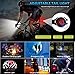 XINJI LED Bike Light Set with Speedometer, USB Rechargeable Bike Computer, Loud Bike Bell, Waterproof Odometer and Tail Light (Black)