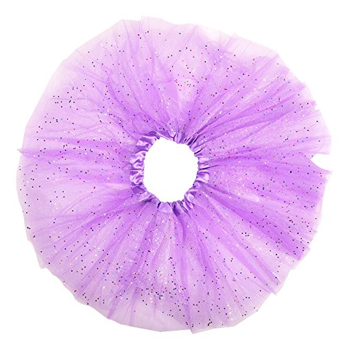 Girls Dance Costumes Princess Ballet Dance Party Tutu (Purple)